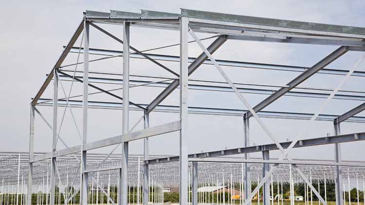 Steel shed structural design in staad pro software