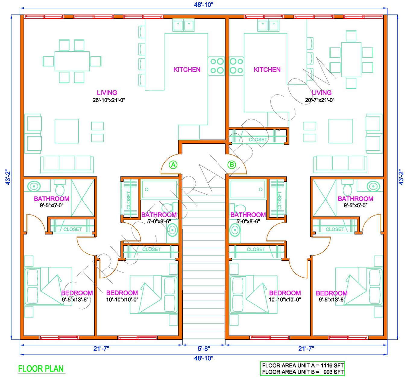 Modern Multi Family House Plans 02