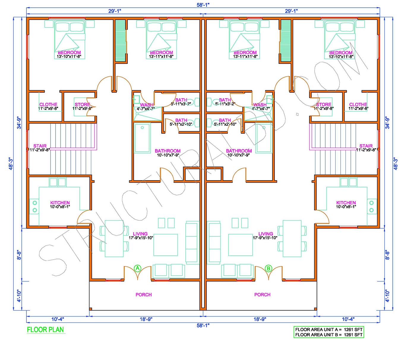 Modern Multi Family House Plans 04