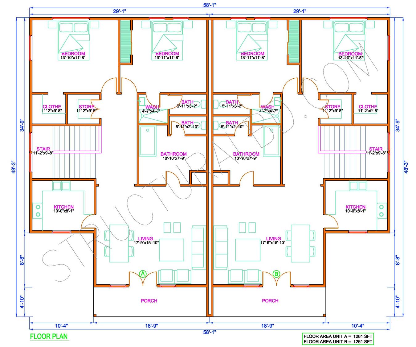 Modern Multi Family House Plans 05