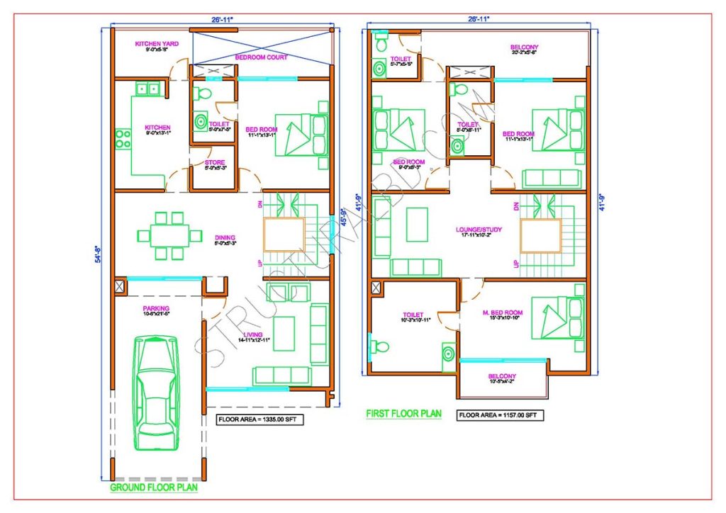 Simple Duplex House Sample 04